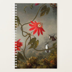 Agenda Flores de Paixão com Pássaros Hummingbird