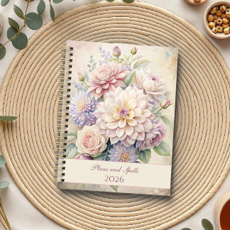 Agenda Flores de Pastel Elegante Vintage