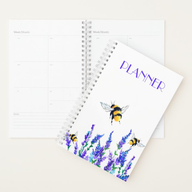 Agenda Flores de primavera e Abelhas Flores - Desenho (Exibição)