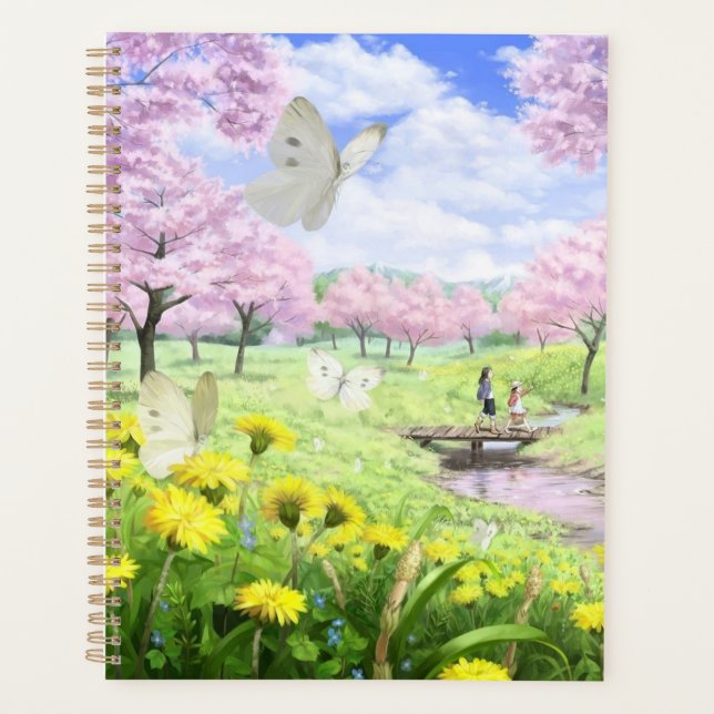 Agenda Flores de primavera e Borboletas (Frente)