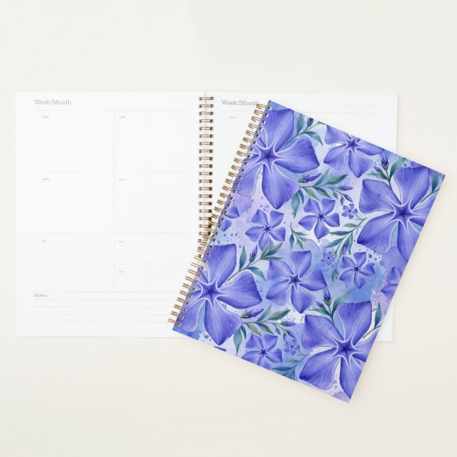 Agenda Flores de Vinca Azul Violeta Vinca Blossoms (Exibição)