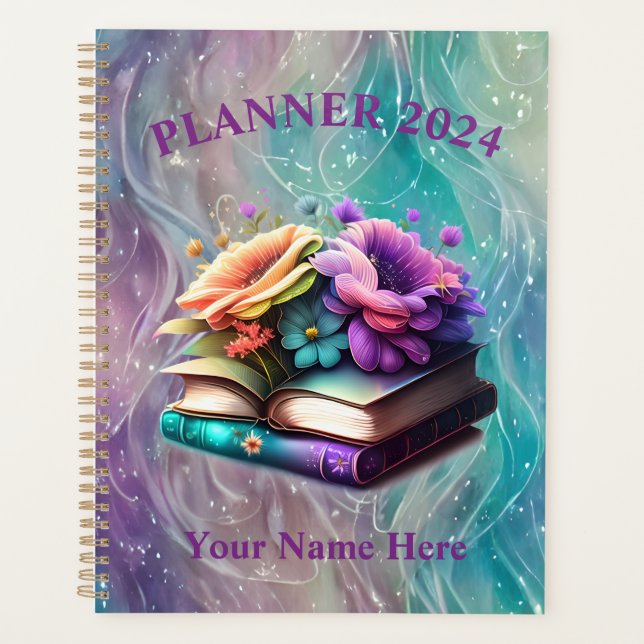 Agenda Flores e Livros Coloridos (Frente)