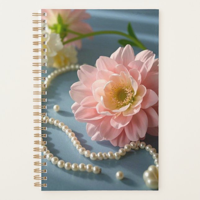 Agenda Flores e pérolas de Elegante (Frente)