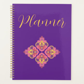 Agenda Flores em Espiral Roxa
