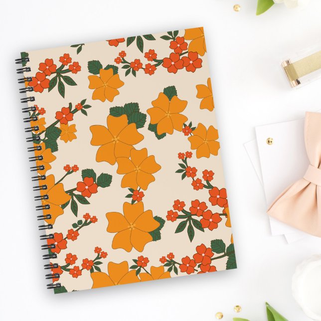 Agenda Flores Laranja, Padrão Floral, Padrão De Flores (Criador carregado)