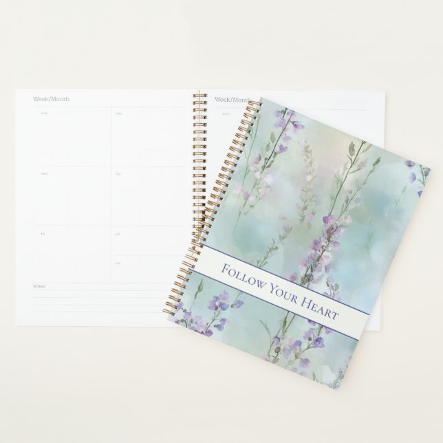Agenda Flores Lavanda Bonitas Românticas   (Exibição)