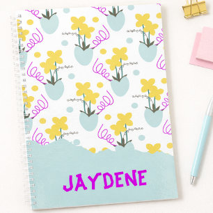 Agenda "Flores Lindas em Tons Pastel em Vasos