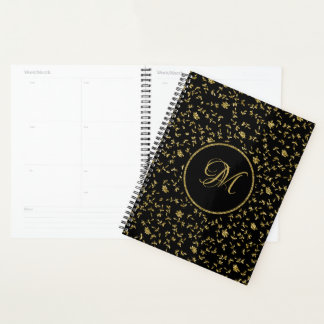 Agenda Flores Meninas Douradas e Negras Modernas