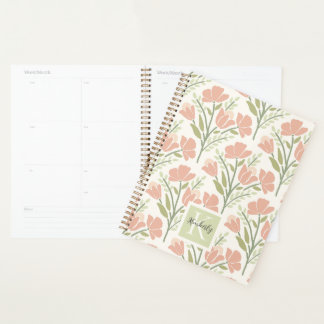 Agenda Flores Monogramadas Neutras Serenas