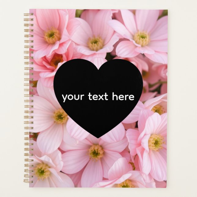 Agenda flores personalizadas (Frente)