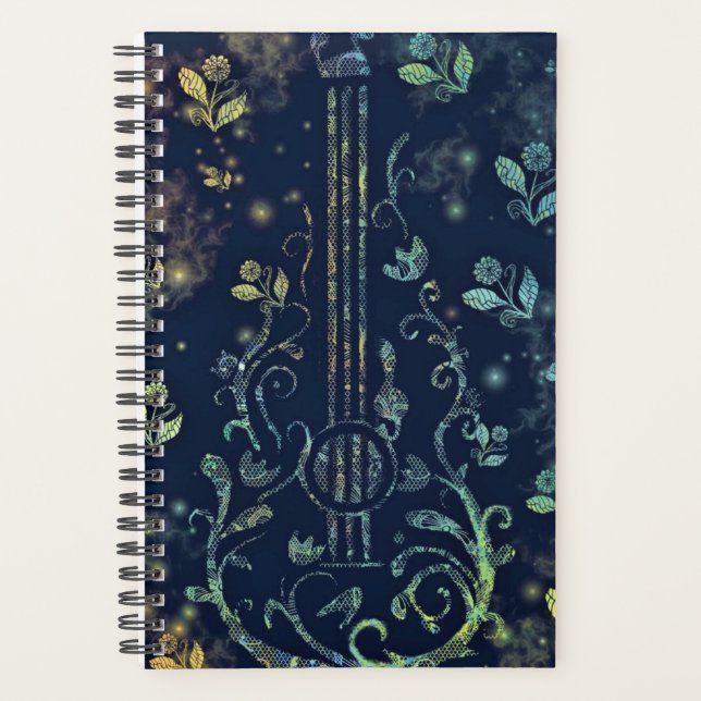 Agenda Flores - Pintura do Planner de Violão (Frente)