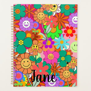 Agenda Flores Retro Groovy Boho Hippie