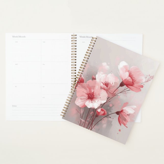 Agenda Flores Rosa, Branco e Cinza (Exibição)