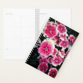 Agenda Flores rosa e brancas