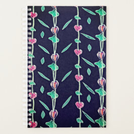 Agenda Flores rosadas e púrpura