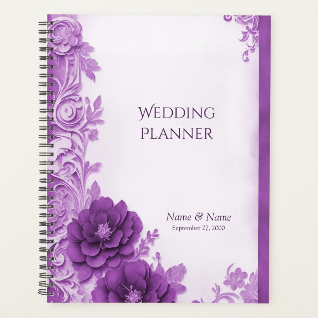 Agenda Flores Roxas Planner Floreado (Frente)