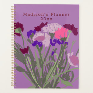 Agenda Flores Selvagens Felizes e Coloridas de Arte Moder