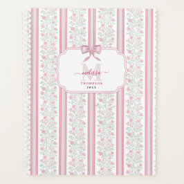 Agenda Flores Silvestres Rosa Coquette Laço