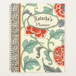 Agenda Flores vermelhas japonesas legal Boho Vintage