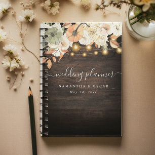 Agenda Flores Vintage e outono de Abóbora