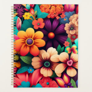Agenda Flores vívidas coloridas