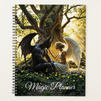 Agenda Floresta mística de demônio branco preto