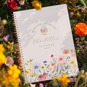 Agenda Florestas de Cama de Flores Selvagens