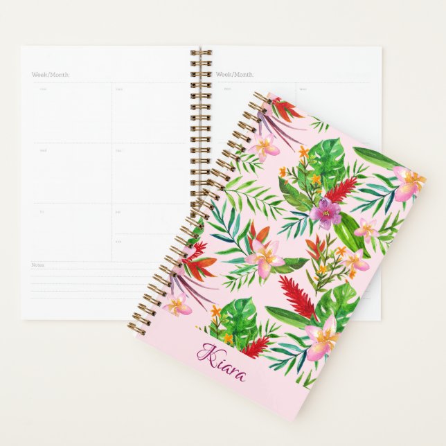 Agenda Florestas Tropicais Rosa Douradas Nome Monstera (Exibição)