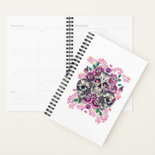 Agenda Flórida do crânio, cor de água do esqueleto rosa, 