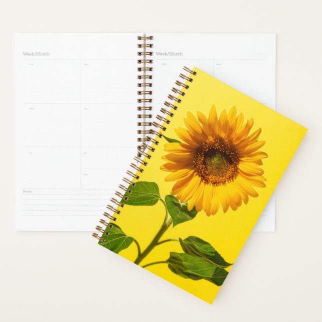 Agenda Flowers | Sunflower on Yellow (Exibição)