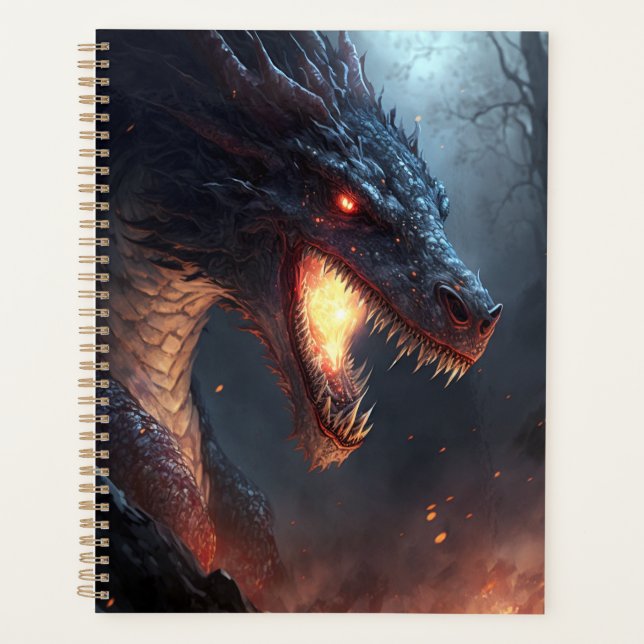 Agenda Fogo Dragão Fantasma Art Planner (Frente)