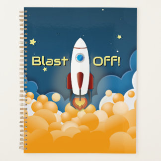 Agenda Foguete Espacial Personalizado Acadêmico