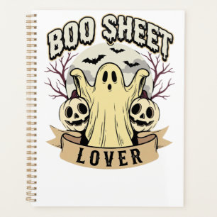 Agenda Folha de Arrepio de Halloween Amante Fantasma Lua
