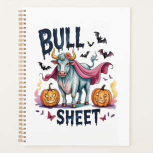 Agenda Folha de Touro de Halloween,Vaca Fantasma Engraçad
