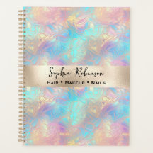 Folha Elegante Iridescente e Pérolas