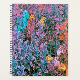 Agenda Folhagem de abstrato, verde-rosa e jardim aquático