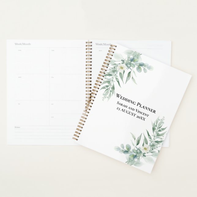 Agenda Folhagem Verde Personalizada (Exibição)