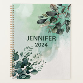 Agenda Folhas de aquarela lindas design