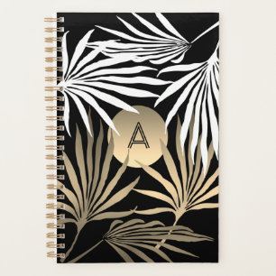 Agenda Folhas de Palma Tropical Ouro Preto Inicial