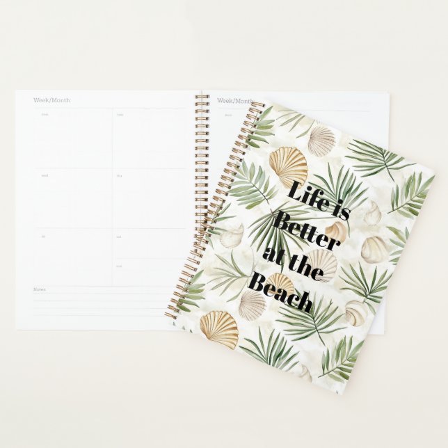 Agenda Folhas Tropicais Conchas de Praia (Exibição)