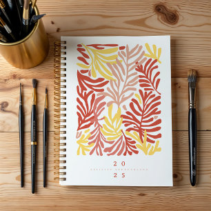 Agenda Folhetos Tropicais Coloridos de abstrato Personali