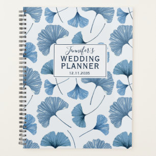 Agenda Foliage Tropical Ginkgo Foliage Dusty Blue WedPlan