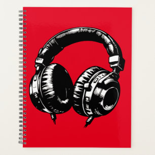 Agenda Fones de Ouvido Black Music DJ Musical