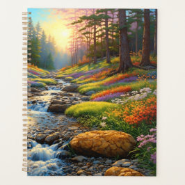 Agenda Forest Flowers Colorful Art