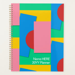 Agenda Forma Elegante personalizada de Abstrato e cor ver
