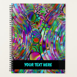Agenda Formas abstratas muito coloridas arte 1