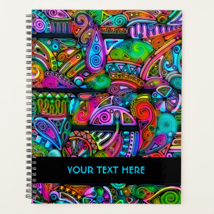 Agenda Formas abstratas muito coloridas arte 10