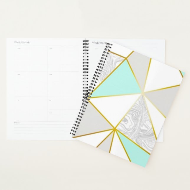 Agenda Formas Geométricas do Teal (Exibição)