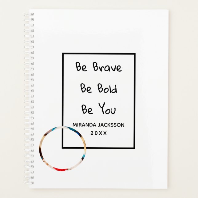 Agenda Foto branca de aspas motivacionais 2023 (Frente)