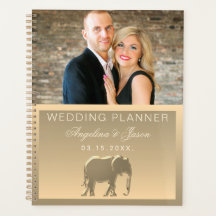 Foto Casamento Luxo Elegante Elefante Folha de Our